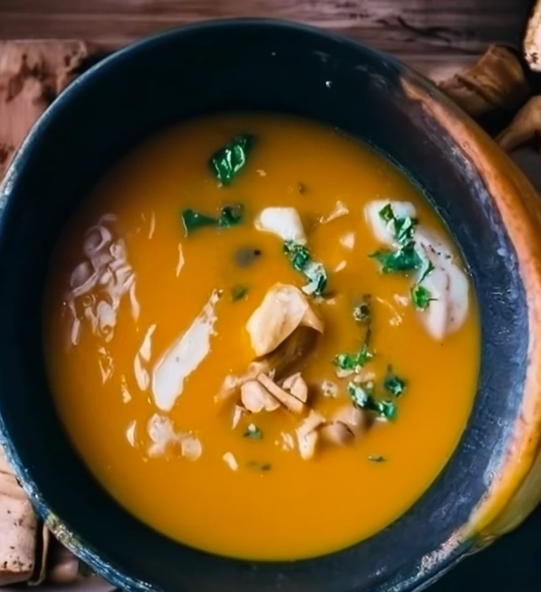 Recette facile et saine Soupe à la citrouille et gingembre à IG bas