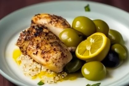 Recette de Poulet Citron Olives au Quinoa à IG bas