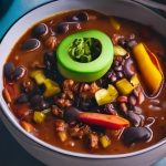 Chili végétalien aux haricots noirs et aux légumes d’automne