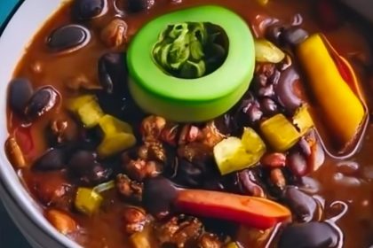 Chili végétalien aux haricots noirs et aux légumes d’automne