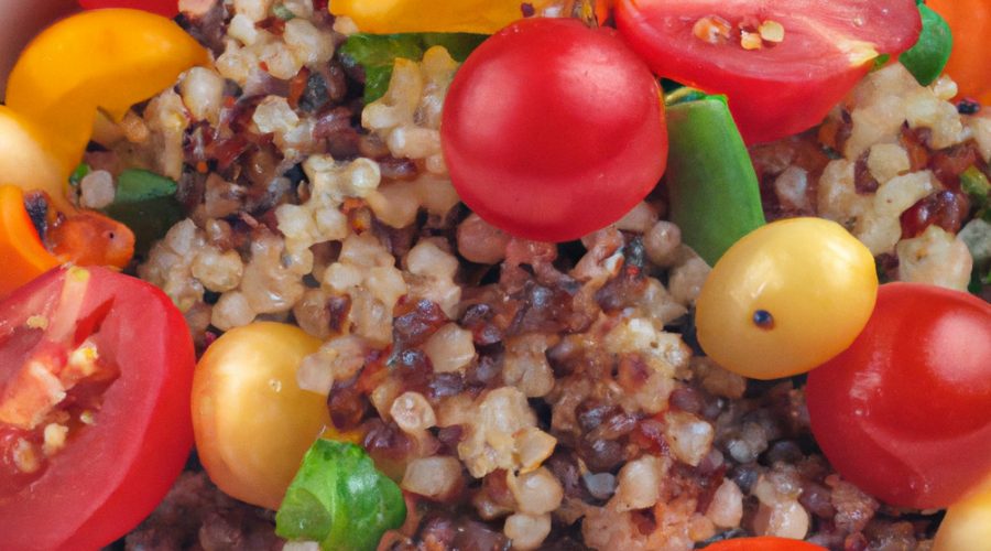 Salade Végétalienne Riche en Protéines : Quinoa, Légumineuses et Légumes Frais